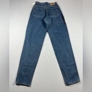 NWT Vintage Gap Blue Jeans Globe Patch Reverse Fit Blue Jeans Women Size 4 Long